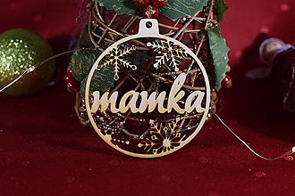 Dekorácie - Drevené vianočne ozdoby z dreva s menom 4 - 16068320_