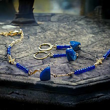 Sady šperkov - set lapis lazuli S184 - 16070137_