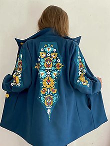Bundy a kabáty - Ručne maľovaný kabát - 16068194_