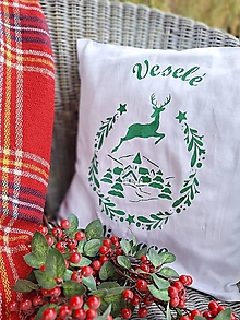 Úžitkový textil - Poťah na vankúš Veselé Vianoce - 16075819_