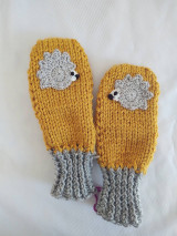 Detské topánky - Ponožky ježko horčicovē - 16075645_