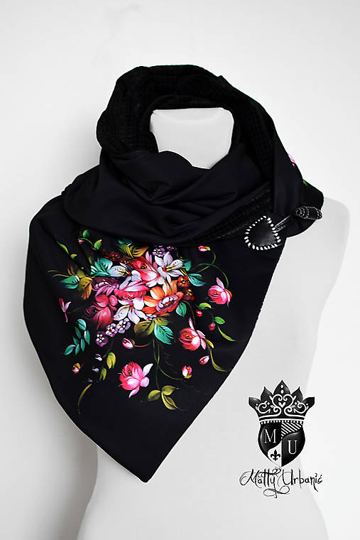 Šály a nákrčníky - nákrčník BLACK - 16073061_