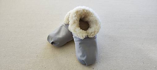Vlnienka Barefoot papuče 100% Merino Baranček wool Slippers / Capačky  Softshell Svetlo šedé