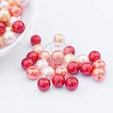 Korálky - (1231) Sklenené perly, 8 mm - 20 g (cca 30ks) - 16071793_