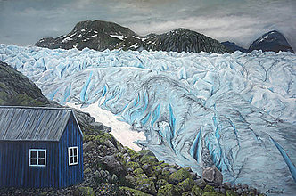 Obrazy - Tvár ľadovca, olejová maľba - 16073024_