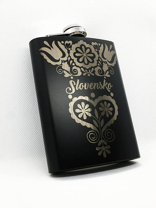 Nádoby - Ploskačka "Slovenské ornamenty" 230ml (pôvodné balenie) - 16076071_
