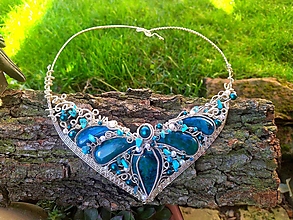 Náhrdelníky - Smaragdovo tyrkysový náhrdelník - 16073921_