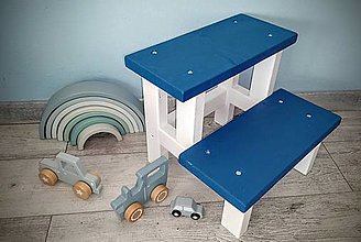 Hračky - detské schodíky šlap šlap modro biele - 16072861_
