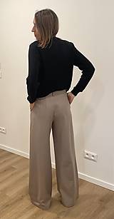 Nohavice - dlhé široké nohavice s vyšším pásom - 16073925_