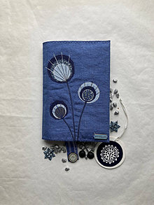 Papiernictvo - Ľanový obal na knihu v modrom - 16077418_