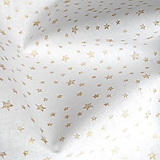 Textil - zlaté hviezdičky, 100 % bavlna Francúzsko, šírka 150 cm - 16077237_