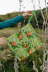 Detské tašky - Vrecko na prezúvky a iné - zelené korytnačky - 16077296_