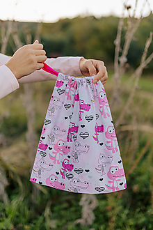Detské tašky - Vrecko na prezúvky a iné - ružové - 16077290_
