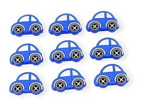 Korálky - Silikónové korálky autíčka (Modrá) - 16078615_