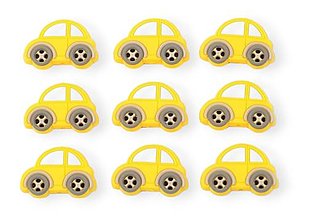 Korálky - Silikónové korálky autíčka (Žltá) - 16078642_
