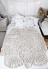 Úžitkový textil - Veľký okrúhly koberec "mandala" ⌀ 165 cm - 16079417_
