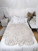 Úžitkový textil - Veľký okrúhly koberec "mandala" ⌀ 165 cm - 16079419_