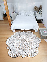 Úžitkový textil - Veľký okrúhly koberec "mandala" ⌀ 165 cm - 16079420_