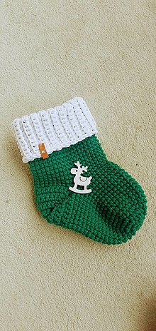 Dekorácie - Vianočná ponožka - 16082249_