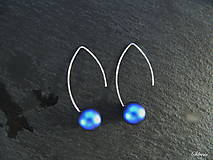 Náušnice - Strieborné 925 rhodiované naušnice Wire perla - 16081696_