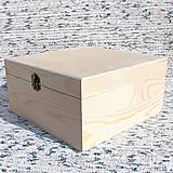 Polotovary - Drevená krabica 23x23 cm - 16082410_