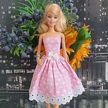 Hračky - Srdiečkové midi šaty pre Barbie - 16084042_