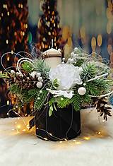 Dekorácie - Vianočná, zimná dekorácia "black white" - 16082939_