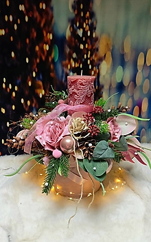 Dekorácie - Zimná vianočná dekorácia - 16082959_