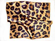 Pánske doplnky - Hodvábna vreckovka do saka- leopardí vzor - 16085215_