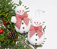 Dekorácie - Ozdoby na vianočný stromček - snehuliačikovia - 16080957_