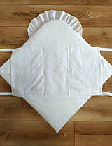 Detský textil - Madeirová zavinovačka vhodná na krst - B5 (Obliečka + vnútorná výplň z umelého vlákna 300g) - 16080789_