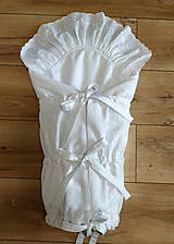 Detský textil - Madeirová zavinovačka vhodná na krst - B5 (Obliečka + vnútorná výplň z umelého vlákna 300g) - 16080790_