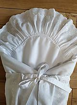 Detský textil - Madeirová zavinovačka vhodná na krst - B5 (Obliečka + vnútorná výplň z umelého vlákna 300g) - 16080791_