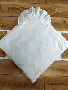 Detský textil - Madeirová zavinovačka vhodná na krst - B5 (Obliečka + vnútorná výplň z umelého vlákna 200g) - 16080784_
