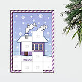 Dekorácie - Adventný kalendár - domček veľký cez deň - 16084137_