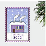 Dekorácie - Adventný kalendár - domček veľký cez deň - 16084138_