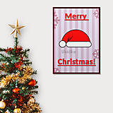 Grafika - Vianočná grafika cartoon - Santa čiapka - 16084166_
