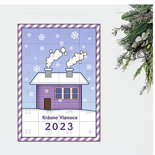 Adventný kalendár - domček veľký cez deň