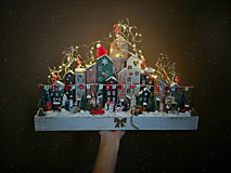 Dekorácie - Vianočná dekorácia ,,Santova dedinka,, - 16086948_
