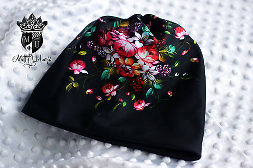Čiapky, čelenky, klobúky - čiapka "BLACK" - 16086674_