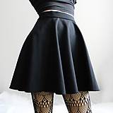 Sukne - Rocková čierna sukňa - do OP 66cm - 16088523_