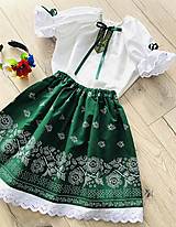 Detské oblečenie - Dievčenský kroj v zelenom s bondúrou - 16085996_