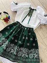 Detské oblečenie - Dievčenský kroj v zelenom s bondúrou - 16085997_