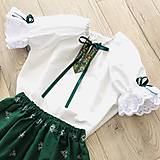 Detské oblečenie - Dievčenský kroj v zelenom s bondúrou - 16085999_