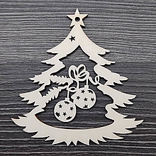 Dekorácie - Vianočná ozdoba Stromček s ozdôbkami - 16085587_