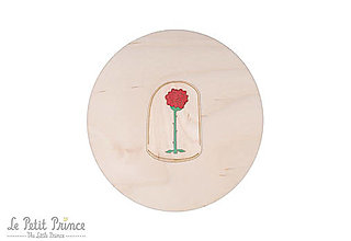 Dekorácie - Drevená dekorácia Ruža Malého princa - 16091994_