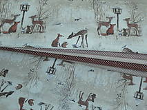 Textil - Látka Srnky v zime - 16089435_