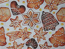 Textil - Látka Vianočné perníčky - 16089495_