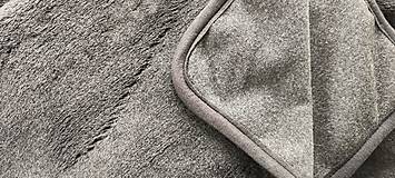 Textil - VLNIENKA prehoz na gauč   VELVET acryl Antracit ROHOVA SEDAČKA tvaru L usijeme podľa vlastných rozmerov - 16090330_