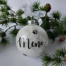 Dekorácie - Vianočná guľa s menom psíka black - 16091146_